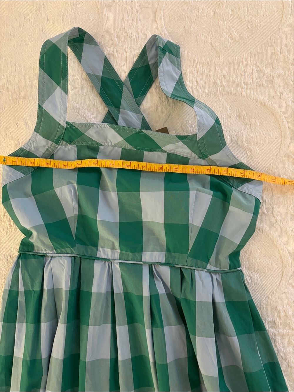 J.Crew Green and Light Blue Gingham Sundress - Picture 4 of 6